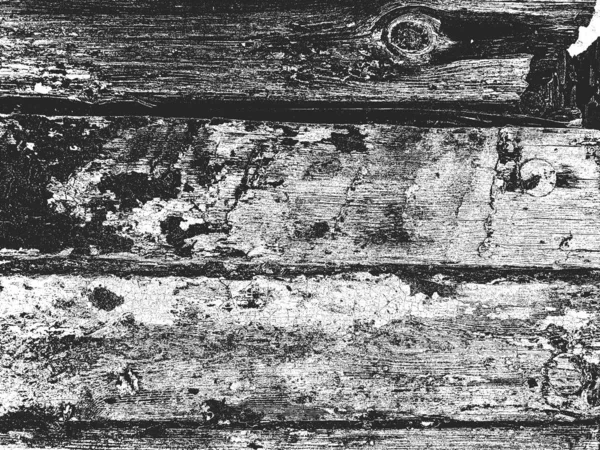 Distress wooden planks texture. Black and white grunge background. — 스톡 벡터