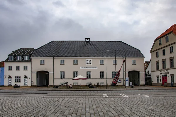 Flensburg Alemania Enero 2020 Marine Shipping Museum Plaza Vacía — Foto de Stock