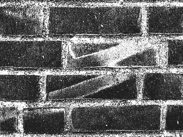压制旧砖墙的纹理 黑白相间的背景Eps8矢量说明 — 图库矢量图片