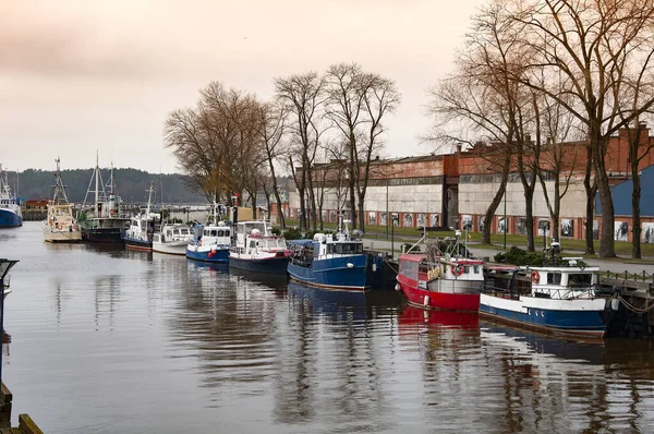 Barcos Remolcadores Lanchas Muelle Del Puerto — Foto de Stock