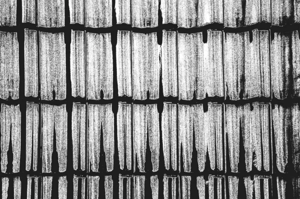 Çatı Kiremidinin Eski Deseni Rahatsız Edici Siyah Beyaz Grunge Arka — Stok Vektör