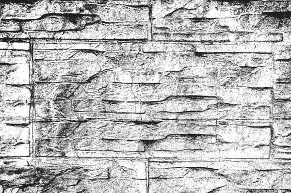 Eski Tuğla Duvar Dokusunu Bozuyor Siyah Beyaz Grunge Arka Planı — Stok Vektör
