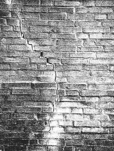 Détresse Vieille Texture Mur Brique Fond Grunge Noir Blanc Illustration — Image vectorielle
