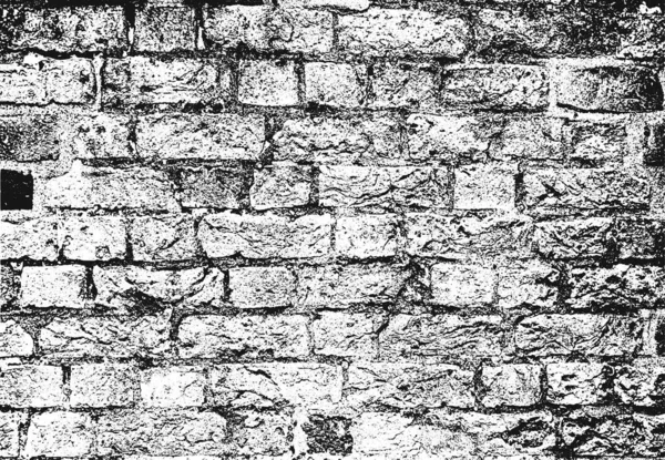 Détresse Vieille Texture Mur Brique Fond Grunge Noir Blanc Illustration — Image vectorielle