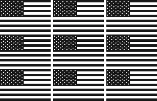 Vector Set Van Usa Vlag Vector Illustratie Amerikaanse Achtergrond — Stockvector