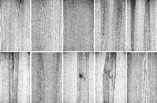 Distress Planches Bois Mis Collage Texture Fond Grunge Noir Blanc — Image vectorielle