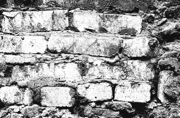 Leiden Alte Ziegelmauertexturen Schwarz Weißer Grunge Hintergrund Eps8 Vektorabbildung Hintergrund — Stockvektor
