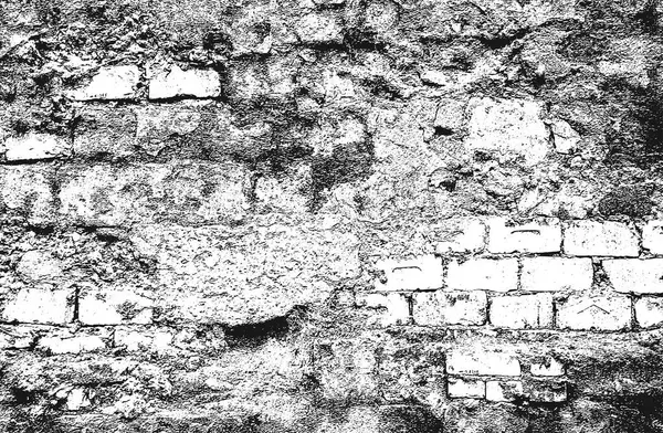 Texture Recouvrement Perturbée Vieux Mur Briques Fond Grunge Illustration Vectorielle — Image vectorielle