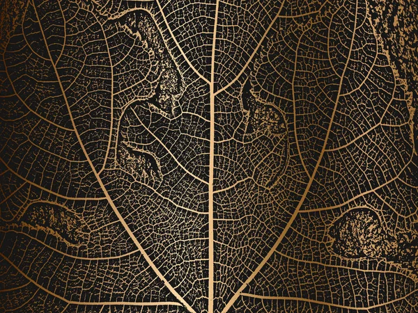 Φύλλα Δέντρων Κινδύνου Υφή Φυλλαδίου Χρυσό Φόντο Ασπρόμαυρο Φόντο Grunge — Διανυσματικό Αρχείο