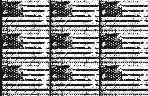 Amerikan Vektör Illüstrasyonunun Grunge Bayrağı Klasik Retro Tarzı Hig — Stok Vektör