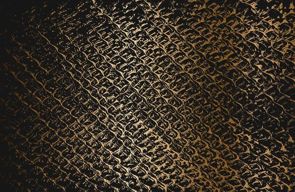 Vieille Détresse Dorée Pelée Rouillée Texture Vectorielle Rayée Avec Filet — Image vectorielle