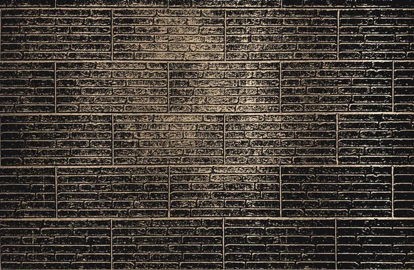 Distressed Overlay Texture Old Golden Brick Wall Grunge Background Abstract Stock Illustration