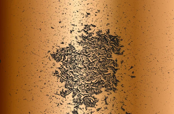 Сжатая Золотая Текстура Ржавого Очищенного Металла Гранж Фон Абстрактная Полутоновая — стоковый вектор