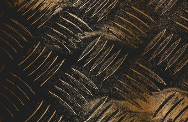 Στενή Χρυσαφένια Υφή Επικάλυψης Από Σκουριασμένο Καθαρισμένο Μέταλλο Φόντο Grunge — Διανυσματικό Αρχείο