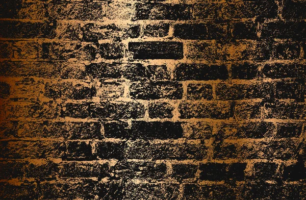 Konsystencja Starej Złotej Brązowej Ściany Cegły Grunge Background Abstrakcyjna Ilustracja — Wektor stockowy