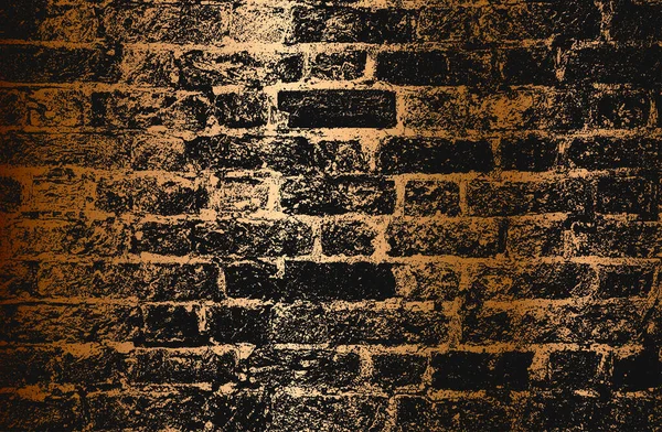 Distressed Overlay Texture Old Golden Bronze Brick Wall Grunge Background Stock Vector