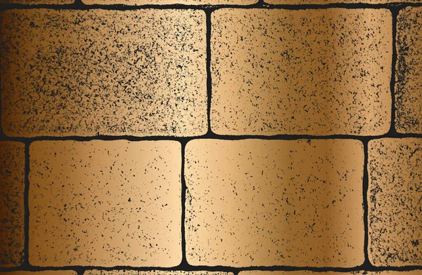 Distressed Overlay Texture Old Golden Bronze Brick Wall Grunge Background Royalty Free Stock Vectors