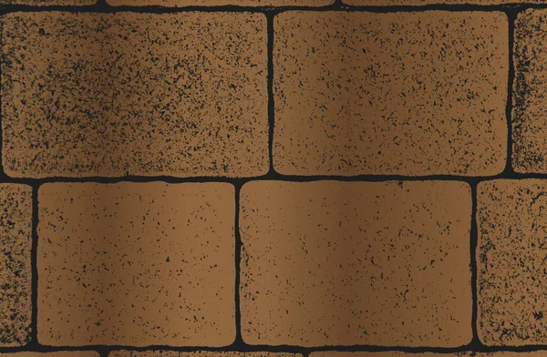 Distressed Overlay Texture Old Golden Bronze Brick Wall Grunge Background Stock Illustration
