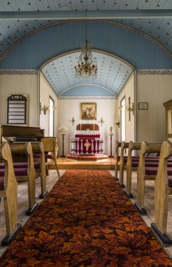 Varmahlid İzlanda üzerinde yanında iç kilise