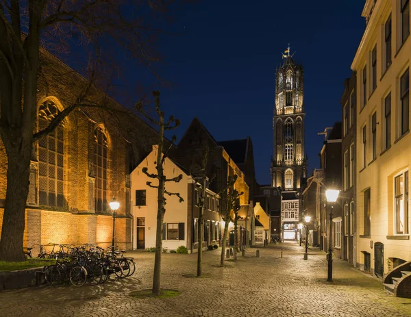 Utrecht Buurkerkhof Noche — Foto de Stock