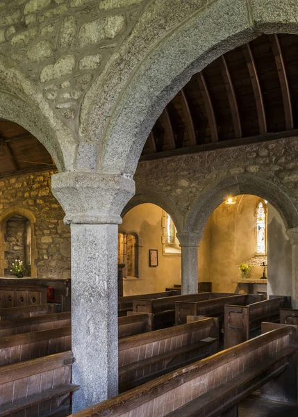 Curch zennor Innenbänke — Stockfoto