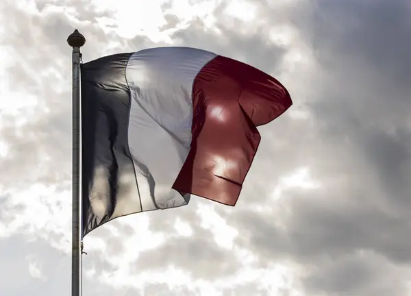 Francia Bandera Sun Clouds —  Fotos de Stock