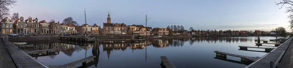パノラマ ビュー Blokzijl と港のオーファーアイセル州 — ストック写真