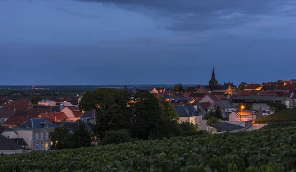 Twilight i Villers-Marmery Champagne — Stockfoto