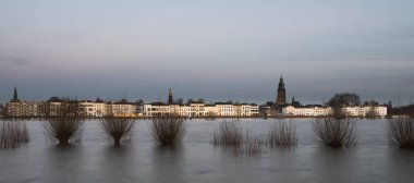 Zutphen IJssel sel ve alacakaranlık