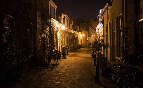 Bloemerstraat Haarlem de noche — Foto de Stock