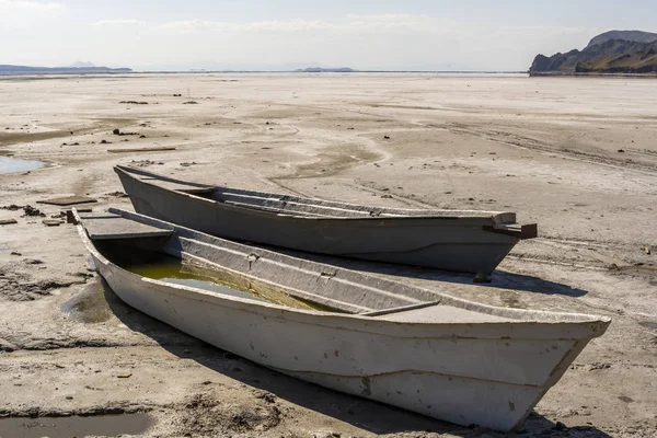 Urmia Salt Lake Barcos Irán — Foto de Stock