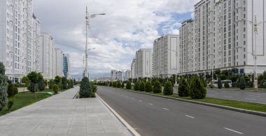 Ashgabat Şehri Boş Sokak Türkmenistan