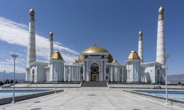 Ashgabat Mosque Turkmenbasy Niazov clipart