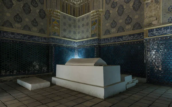 Samarqand Uzbequistão Junho 2019 Túmulo Azul Cemitério Shah Zinda Mausoléus — Fotografia de Stock