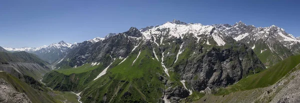 Panorama Des Montagnes Sughd Bout Tunnel Takfon Kalon Tadjikistan Avec — Photo