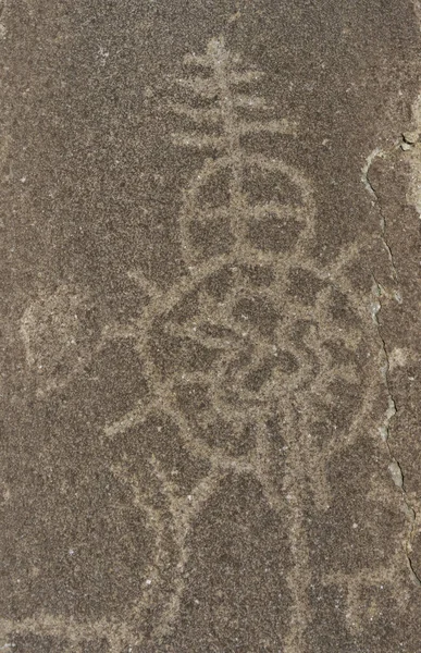 Old Petroglyphes Symbols Langar Rock Mountain Wakhan Corridor Tajikistan — Stock Photo, Image