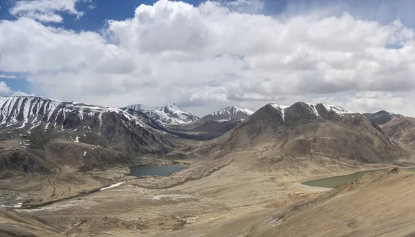 Panorama Das Montanhas Lagos Passo Khargush Tajiquistão Estrada Pamir — Fotografia de Stock