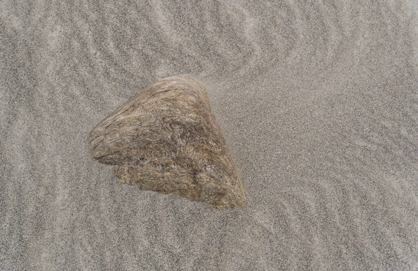 Stein Sandmuster Einem Strand Der Nähe Eines Flusses — Stockfoto