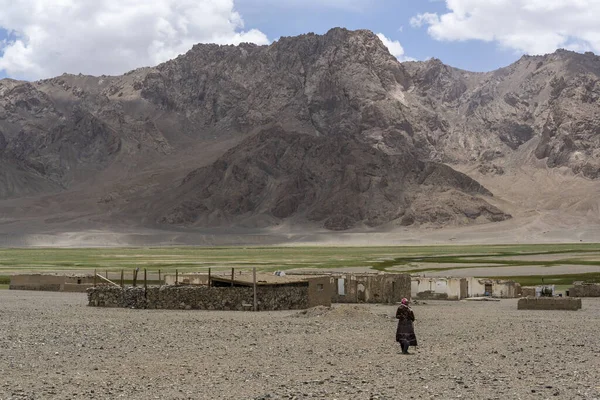 Murghab Tayikistán Junio 2019 Antiguo Pequeño Pueblo Cerca Murghab Con — Foto de Stock