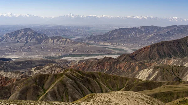 Panorama Toguz Toro Pass Com Vale Quirguistão Dia Verões Com — Fotografia de Stock