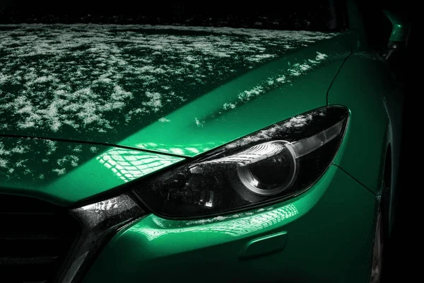 Close-up photo reflektory samochodowe — Zdjęcie stockowe