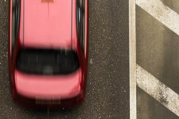 Road with motion car, top view — Stock Photo, Image