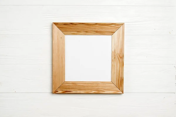 Cadre en bois blanc haute résolution — Photo