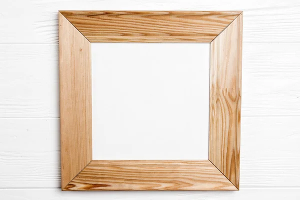 Cadre en bois blanc haute résolution — Photo