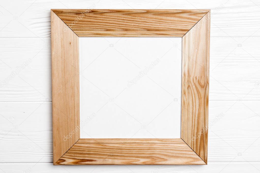 High resolution white wooden frame background