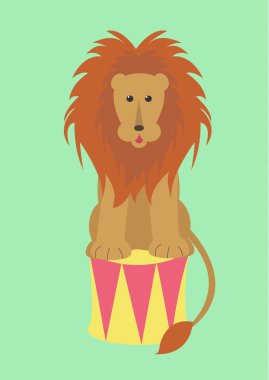 Aslan davul üzerinde