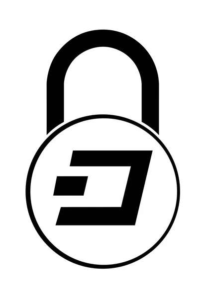 Electronic security lock of dash ,vector icon.   vector disign. — Stock Vector