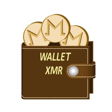 Dash cüzdan sikkeleri üzerinde beyaz bir arka plan, cüzdan, kripto para birimi ile çizgi cüzdan, tasarım konsepti paralar. 