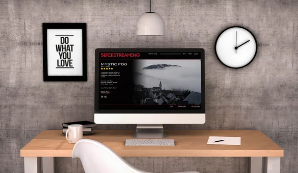 Workspace computer series streaming — Φωτογραφία Αρχείου