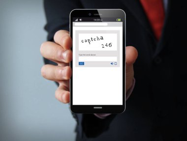 Kaptan işadamı smartphone